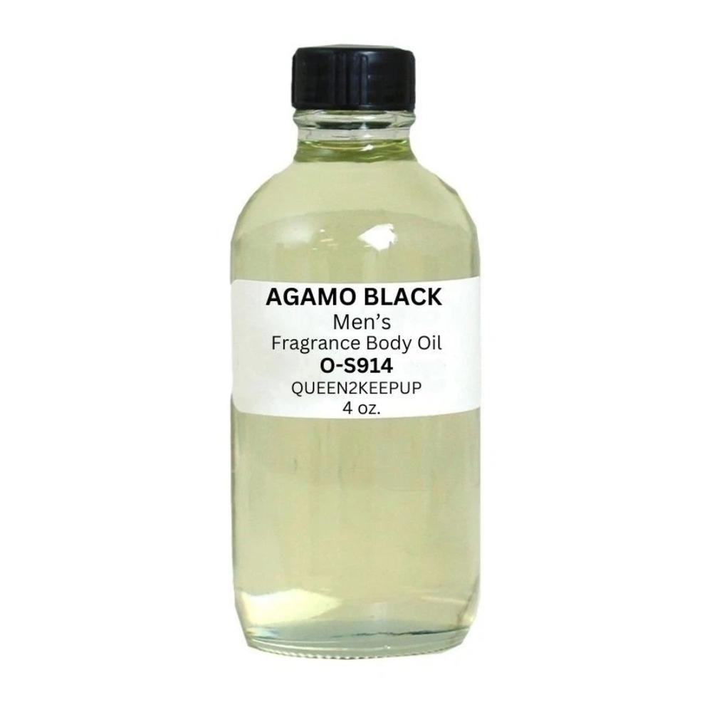 Agamo Black (Men) Body Oil 4 oz Fragrance All Natural Pure Uncut Scent